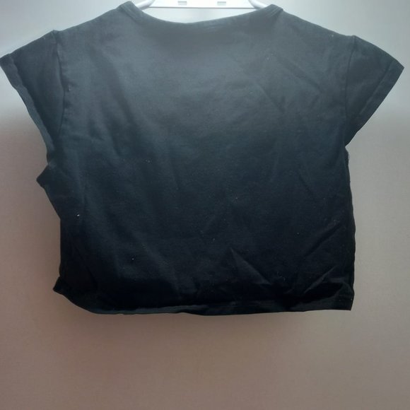 Black Crop Top - Picture 2 of 3